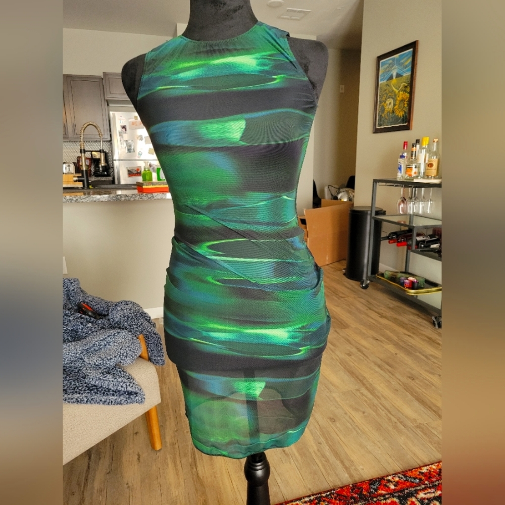 White Fox Mesh Dress